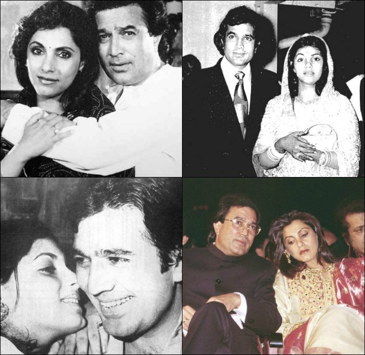 Lovely couple Rajesh Khanna and his wife